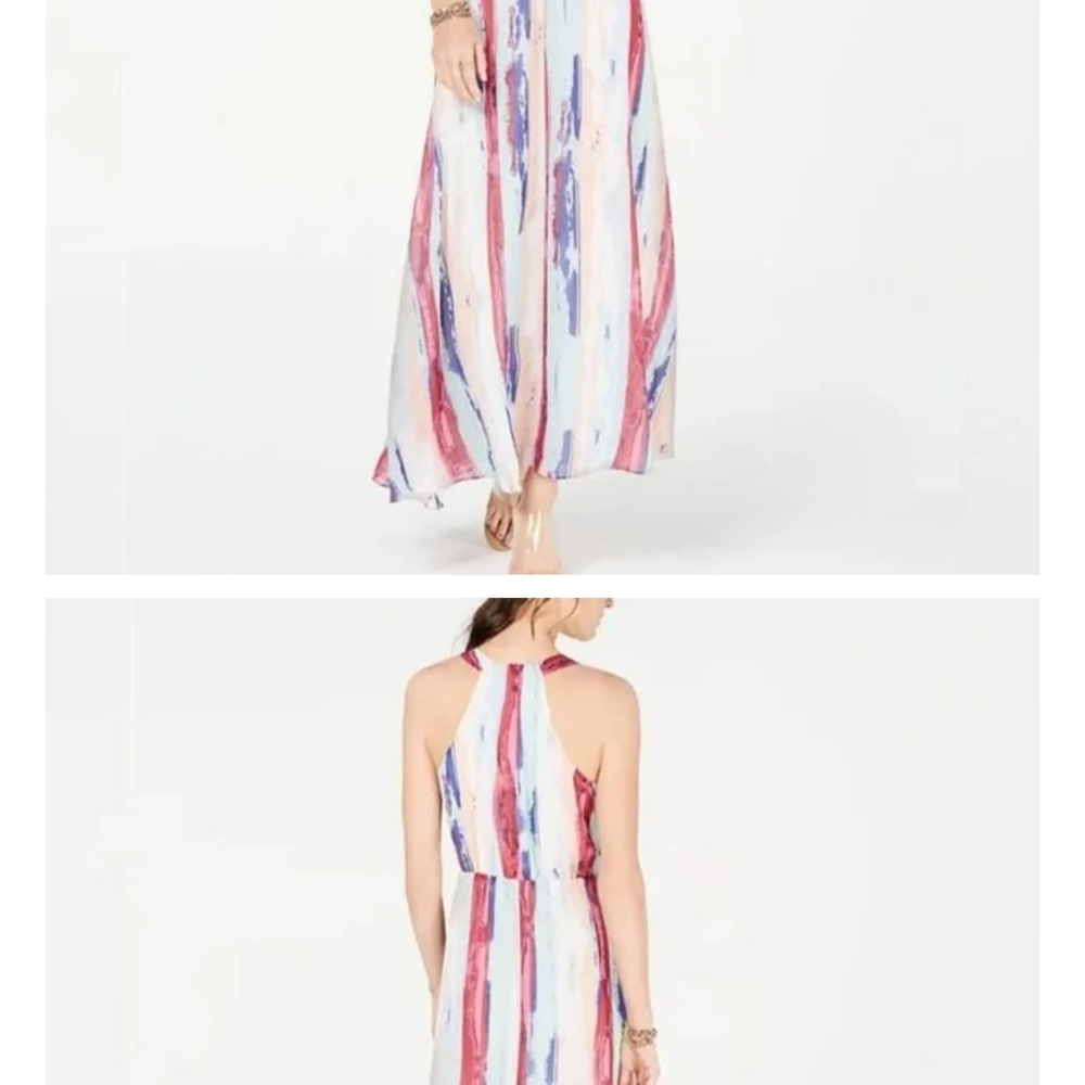 INC International Concepts Ladies Maxi Dress Multi Color Floral Flowing NWT S